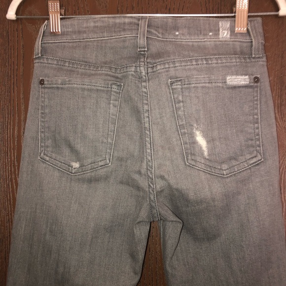 7 For All Mankind gray The Ankle skinny jeans size 25 - Picture 3 of 3
